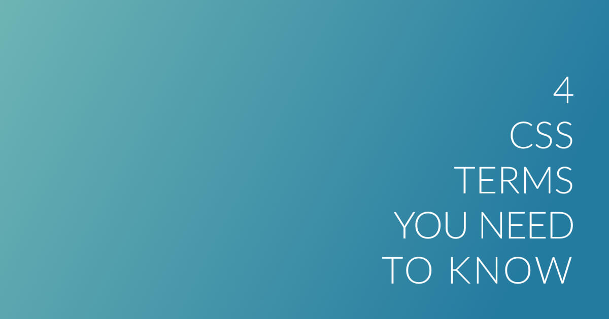 4 css terms